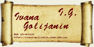 Ivana Golijanin vizit kartica